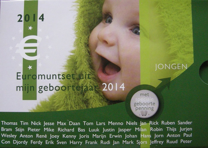 (afbeelding voor) Babyset Nederland jongen 2014 BU met penning